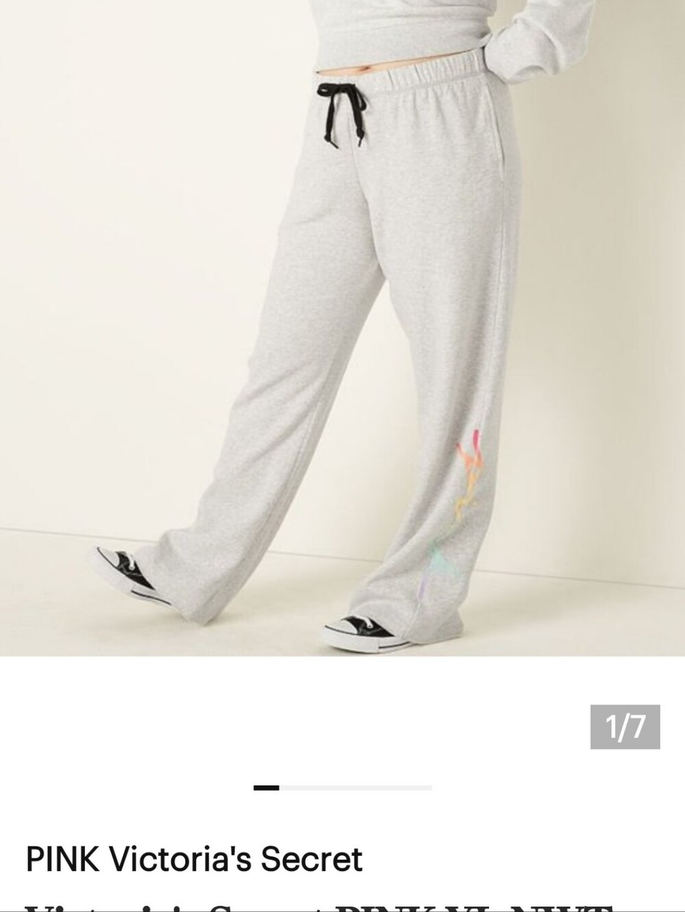 PINK by Victoria's Secret Girls Light Gray Cozy Sweatpants